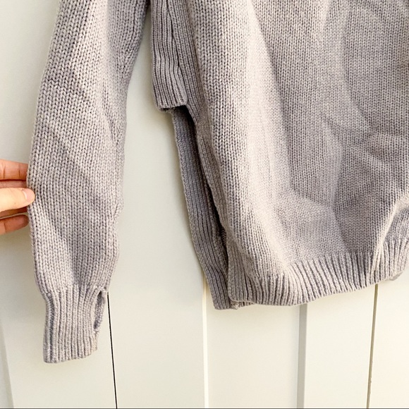 Lululemon Yin To You Crewneck Merino Wool Chunky Knit  Sweater Split Side - Picture 7 of 11